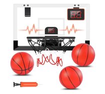 Stay Gent Mini basketbola grozs ar elektronisku rezultātu ierakstu, ar 3 bumbiņām
