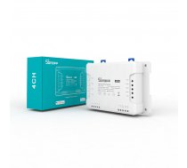 Sonoff 4CH R3 - viedais Wi-Fi slēdzis / 2200 W vienai līnijai / 3500 W pavisam uz 4 līnijām / 230 VAC / DIN sliedes montāža