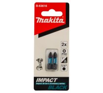 Skrūvgrieža uzgalis PH2 25MM, IMPACT BLACK (2 gab) komplekts B-63616 Makita