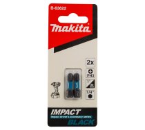 Skrūvgrieža uzgalis PH3 25MM IMPACT BLACK (2 gab) komplekts B-63622 Makita