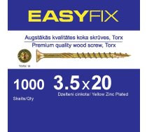 EASY-FIX Koka Konstrukciju Skrūve 3,5x20mm TORX15 (1000gb)