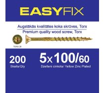 EASY-FIX Koka Konstrukciju Skrūve 5x100mm TORX25 (200gb)