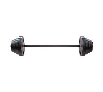 Stienis ar maināmu slodzi GSP40 ADJUSTABLE BARBELL WITH COMPOSITE PLATES 42 KG HMS