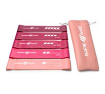 5 rozā pretestības lentu komplekts 600 x 50 mm - Marbo Sport