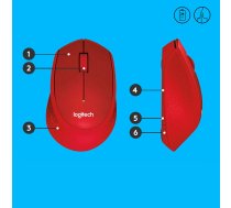 LOGITECH Mouse 910-004911 / M330 Silent Plus Red (910-004911)