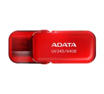Adata | USB Flash Drive | UV240 | 64 GB | USB 2.0 | Red (AUV240-64G-RRD)