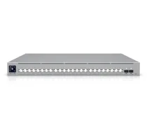 Ubiquiti Switch||Pro XG 24 PoE|Managed Layer 2/3 Switch|Rack-Mountable|Stackable|1U Form Factor|24x RJ-45 Ports|RJ-45 Ports: 10G Ethernet (100/1000/10000)|8x 2.5G Ethernet (copper) ports|16x 10G Ethernet (copper) ports|2x SFP28 ports|10G Support: Yes|Power over Ethernet (PoE): Yes|24x Power over Ethernet 4PPoE (PoE++) ports|Total Power over Ethernet (PoE) Budget: 720W|USW-PRO-XG-24-POE (USW-PRO-XG-24-POE)
