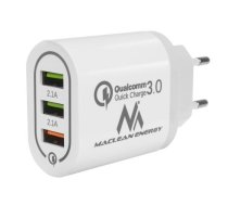 Maclean Energy MCE479W 3xUSB ladetajs QC 3.0 ( 5902211119425 MCE479 W MCE479W ) iekārtas lādētājs