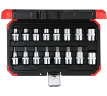 Gedore Red Socket set 1/2 "  Torx  16 pieces (red / black  E10 - T70) ( 3300009 3300009 )