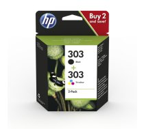 HP 303 2-pack Black/Tri-color Ink Cartri ( 3YM92AE#301 3YM92AE#301 3YM92AE#301 ) kārtridžs