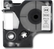Qoltec 50236 Tape for DYMO D1 43613 6mm x 7m White / Black overprint ( 5901878502366 )