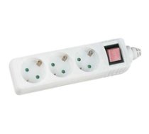 InLine - Socket strip - Schuko 3-way - 230V - 3500W - 3 0m white - with switch (16433T) ( 16433T 16433T 16433T ) nepārtrauktas barošanas avots UPS