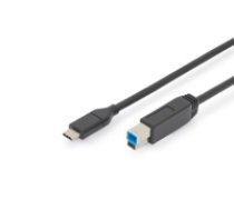 Connection Cable USB 3.1 Gen.2 SuperSpeed + 10Gbps USB Type C / B M / M Power Delivery  black  1m ( AK 300149 010 S AK 300149 010 S AK 300149 010 S ) kabelis  vads