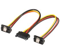 goobay Stromadapter SATA - 2x SATA 90 degrees - 2xPlug 90 degrees ( 95115 95115 95115 ) kabelis datoram