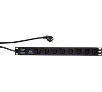 LogiLink Steckdosenleiste 19" 8fach IEC320  schwarz ( PDU8A01 PDU8A01 PDU8A01 )