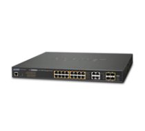 PLANET 16-Port 10/100/1000T 802.3at PoE + 4-Port Gigabit ( GS 4210 16P4C ) komutators