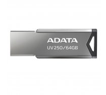 ADATA USB Flash Drive UV250 64 GB  USB 2.0  Silver ( AUV250 64G RBK AUV250 64G RBK ) USB Flash atmiņa