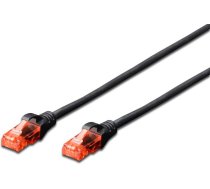 DIGITUS Patchkabel RJ45 U/UTP Cat6 3.00m schwarz Hebelschut Polybeutel ( DK 1612 030/BL ) tīkla kabelis