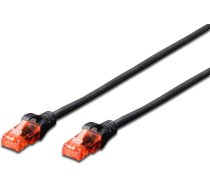 DIGITUS Patchkabel RJ45 U/UTP Cat6  3.00m schwarz Hebelschut Polybeutel ( DK 1612 030/BL DK 1612 030/BL DK 1612 030/BL ) tīkla kabelis