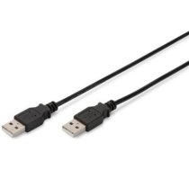 Digitus ASSMANN - USB- Cable - USB Type A 4- pin (M) - USB Type A 4- pin (M) - 1 m (USB/USB 2.0) - shaped - black (AK- 300101- 010- S) ( AK 300101 010 S ) kabelis vads
