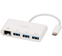 Vivanco adapteris USB-C - LAN + hub 3 portu (45388) 4008928453881 ( 45388 45388 45388 ) kabelis  vads