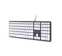 Keyboard X-slim USB black-white ( KB MCH 02 BKW KB MCH 02 BKW ) klaviatūra