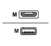 Sharkoon USB 2.0 A-B Micro black 2m ( 4044951015498 ) USB kabelis
