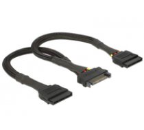 Delock SATA 15pin - 2x SATA 15pin 0.25m (60135) ( DE 60135 60135 60135 ) kabelis datoram