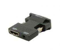 MicroConnect  HDMI Female - VGA Male Black ( 5712505917183 HDMIVGAAUDIOB HDMIVGAAUDIOB ) adapteris