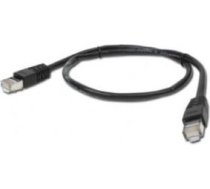 Gembird patchcord RJ45 oslonka zalewana kat. 5e FTP 0.5m Melns (PP22-0.5M/BK) ( PP220.5M/BK ) tīkla kabelis
