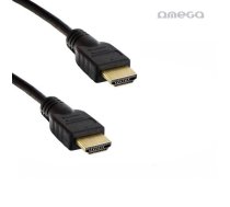 Omega HDMI OCHB45 Vads V1.4 Ar Internetu type A - 19/19 male/male Izturīga pārklājuma 5m Melns (Poly Bag) ( OCHB45 OCHB45 OCHB45 ) kabelis  vads