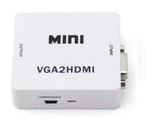 SAVIO  CL-110 (D-Sub (VGA) M - HDMI F; white color) ( CL 110 CL 110 ) kabelis video  audio