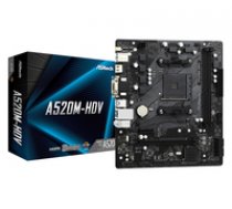 ASRock A520M-HDV - Motherboard - micro ATX - Socket AM4 - AMD A520 4710483932267 ( 90 MXBE50 A0UAYZ 4710483932267 A520M-HDV ) pamatplate mātesplate