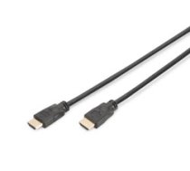 DIGITUS HDMI-Kabel A HighSpeed Ethernet St/St 1.0m schwarz ( DB 330123 010 S ) kabelis vads