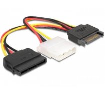 Delock SATA 15Pin - SATA 15Pin +4Pin Molex St/Bu ( DE 65235 65235 65235 ) kabelis datoram