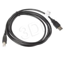 Lanberg cable USB 2.0 AM-BM 1.8m black ( CA USBA 10CC 0018 BK ) USB kabelis