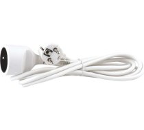 Emos Extension cord with ground 1 white 3m socket (P0113) ( 8595025302120 P0113 ) elektrības pagarinātājs