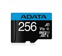 ADATA Premier microSDXC 256GB 100R/25W UHS-I Class 10 A1 V10 + Adapter ( AUSDX256GUICL10A1 RA1 AUSDX256GUICL10A1 RA1 AUSDX256GUICL10A1 RA1 ) atmiņas karte