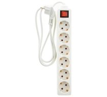 KS Pagarinātājs 1.5m 6 vietīgs A/Z + slēdzis ( 4772013039600 000051312826 14977090 ) elektrības pagarinātājs