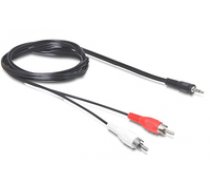 Delock Jack 3.5mm - RCA (Cinch) x2 5m czarny (84212) ( DE 84212 84212 84212 ) kabelis video  audio