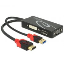 DeLOCK 62959 HDMI-A 19 pin  USB 2.0 Type-A DVI-I  Displayport 20 pin  VGA 15 ... ( 62959 62959 62959 ) USB kabelis