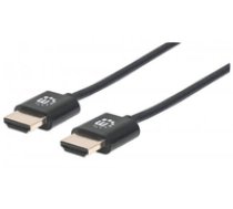 Manhattan HDMI-Kabel ultradunn with Ethernet 0.5m. black ( 394406 394406 394406 ) kabelis video  audio