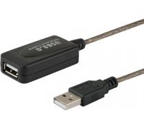 SAVIO CL-130 USB active port extension 10m USB 2.0-A male USB 2.0-A female Black ( SAVIO CL 130 SAVIO CL 130 ) adapteris