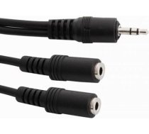 Kabel Arkas Jack 3.5mm - Jack 3.5mm x2 0.2m czarny 830354 (5907747834644) ( JOINEDIT14227532 ) kabelis video audio