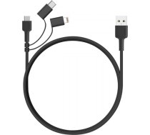 CB-BAL5 3in1 fast Braided Quick Charge micro USB USB C Lightning 1.2m ( CB BAL5 ) USB kabelis
