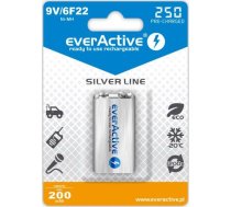 Rechargeable batteries everActive Ni-MH 6F22 9V 250 mAh Silver Line ( EVHRL22 250 EVHRL22 250 ) Baterija