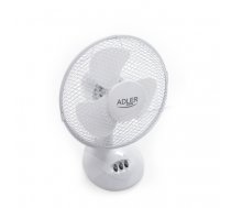 Adler AD 7302 Desk Fan Number of speeds 2 60 W Oscillation Diameter 23 cm White ( 5908256830769 AD7302 AD 7302 ) Klimata iekārta