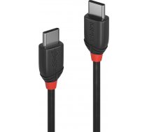 Lindy USB 3.1 Kabel Typ C/C 3A Black Line M/M 0.5m ( 36905 36905 36905 ) USB kabelis