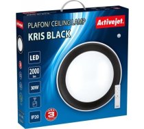 Modern LED dimmable ceiling plafond Activejet KRIS Black wireless control by remote ( AJE KRIS BLACK AJE KRIS BLACK )