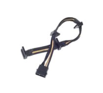 Silverstone 4-Pol-Molex zu 4x SATA Kabel  300mm - black/gold ( SST PP07 BTSBG SST PP07 BTSBG SST PP07 BTSBG ) kabelis datoram